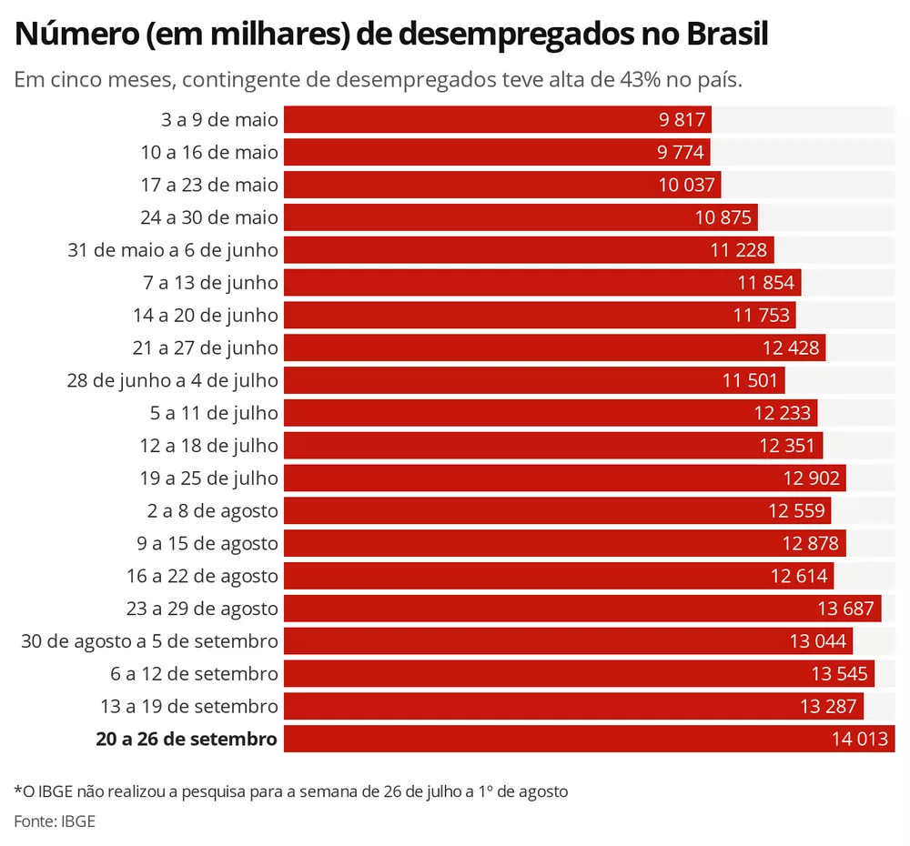 Jornal Hoje  Taxa de desemprego volta a bater recorde: 13,5